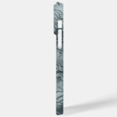 ブルーエンボスメタリックなルック装飾 Case-Mate iPhoneケース (裏面 / 左)