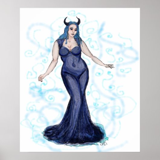 ブルーエヴァ渦巻き旋回 ポスター (正面)