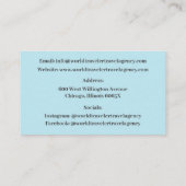 ブルーエージェント旅行代理店レッドビーチチェア 名刺 (裏面)