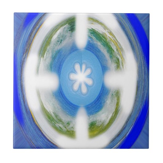 ブルーエータニティアート タイル (正面)