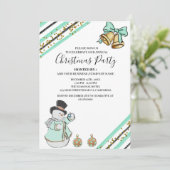 ブルーオおもしろいフィス企業のクリスマスパーティー 招待状 (スタンド正面)