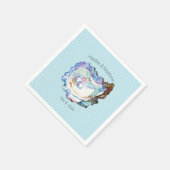 ブルーオアートキ2パールハート紙ナプキン スタンダードカクテルナプキン (角)