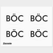 ブルーオイスターカルトデカール 楕円形シール (シート)