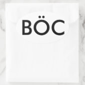 ブルーオイスターカルトデカール 楕円形シール (バッグ)