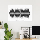 ブルーオイスターカルトリーパーサウンドウェーブアート ポスター (ホームオフィス)