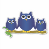 ブルーオウルデザイン シール (正面)