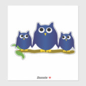 ブルーオウルデザイン シール (シート)