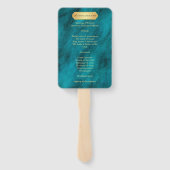 ブルーオエレガントプレンス金ゴールドラグジュアリー王室のプログラム ハンドファン (裏面)