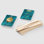 ブルーオエレガントプレンス金ゴールドラグジュアリー王室のプログラム ハンドファン (組立なし)