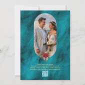 ブルーオエレガントプレンス金ゴールドラグジュアリー王室の招待状 招待状 (裏面)