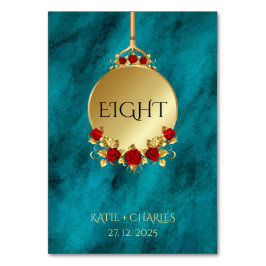 ブルーオエレガントプレンス金ゴールドラグジュアリー王室の テーブルナンバー