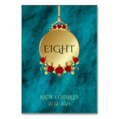 ブルーオエレガントプレンス金ゴールドラグジュアリー王室の テーブルナンバー (裏面)