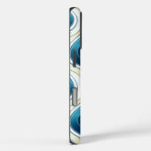 ブルーオギーアールデコインスパイア金ゴールドクリーム Case-Mate iPhoneケース (裏面 / 右)