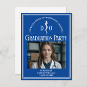 ブルーオステオパシー医学校卒業会 インビテーションポストカード (正面/裏面)