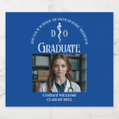 ブルーオステオパシー医学校卒業会 スパークリングワインラベル (シングルラベル)