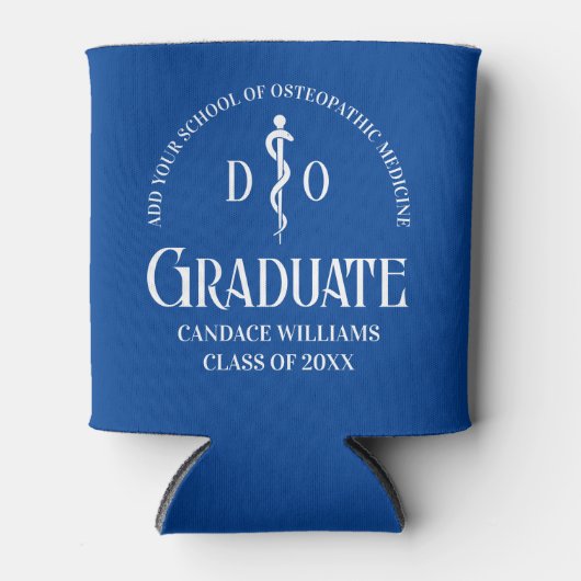 ブルーオステオパシー医学校卒業会 缶クーラー (正面)