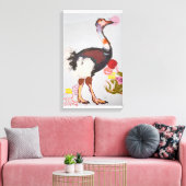 ブルーオストリッチ キャンバスプリント (インサイチュ (リビング))