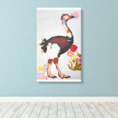 ブルーオストリッチ キャンバスプリント (インサイチュ (ウッドフロア))