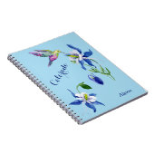 ブルーオダマキ(植物)ガーデンハミングバード ノートブック (右側)