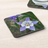 ブルーオダマキ（植物） コースター (左側)