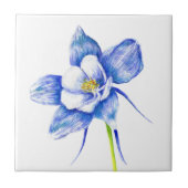 ブルーオダマキ(植物) タイル (正面)