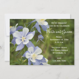 ブルーオダマキ（植物）フラワーズ婚約パーティ 招待状