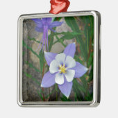 ブルーオダマキ（植物） メタルオーナメント (左)