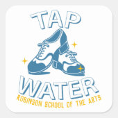 ブルーオックスフォードタップダンスシューズカスタマイズ スクエアシール (正面)