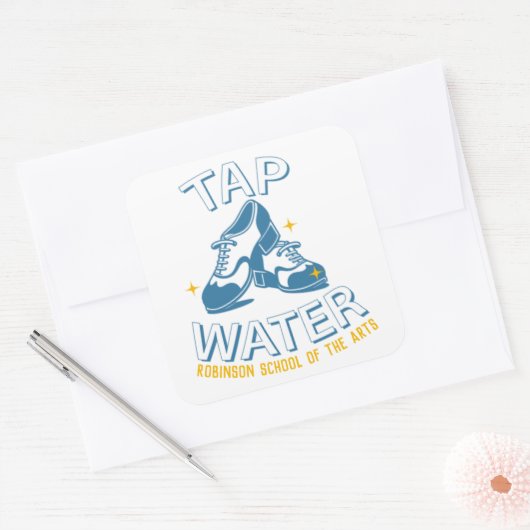 ブルーオックスフォードタップダンスシューズカスタマイズ スクエアシール (封筒)