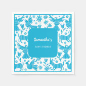 ブルーオトミ赤ちゃんシャワーペーパーナプキン スタンダードカクテルナプキン (正面)