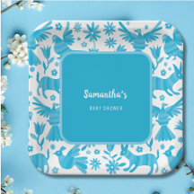 ブルーオトミ・メキシカンベイビーシャワー紙プレート