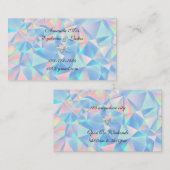 ブルーオパールストーンデザイン名刺 名刺 (正面/裏面)