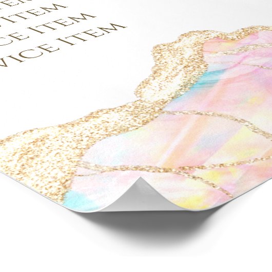 ブルーオパールデザイン価格表ポスター ポスター (角)