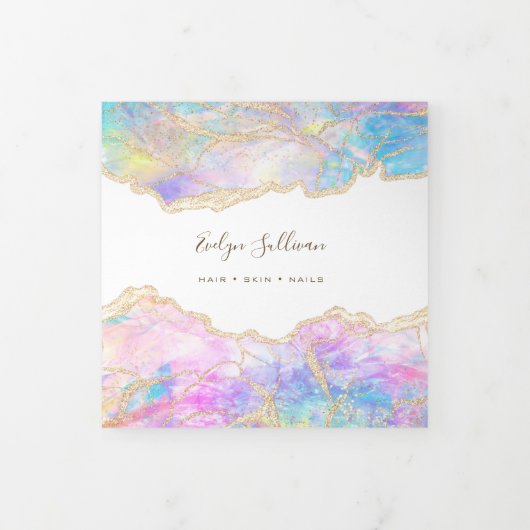 ブルーオパールデザイン3折パンフレット 三つ折りカード (カバー)