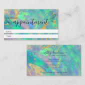 ブルーオパールモダンプロフェッショナルアポイントメントカード 予約カード (正面/裏面)