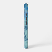 ブルーオパール抽象芸術 iPhone 16ケース (左側面)