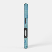ブルーオパール抽象芸術 iPhone 16ケース (右側面)