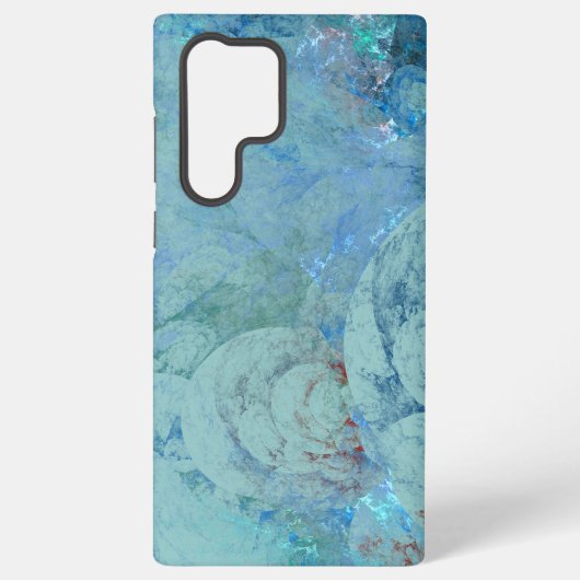 ブルーオパール抽象芸術 SAMSUNG GALAXYケース (裏面)