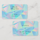 ブルーオパール石デザイン名刺 名刺 (正面/裏面)