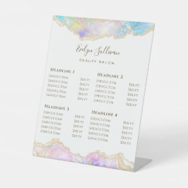 ブルーオパール美しいサロン価格表台座記号 台座サイン