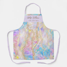ブルーオパール美しいプロフェッショナルエプロン エプロン