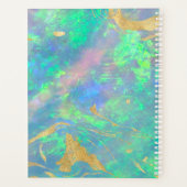 ブルーオパール金ゴールドカスタムマーブルプランナー プランナー手帳 (裏面)