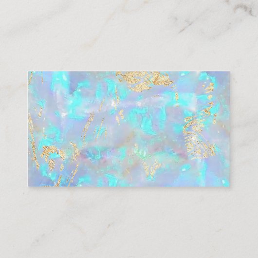 ブルーオフェイクフォイル感謝していユー名刺 名刺 (裏面)