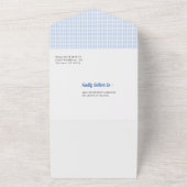 ブルーオフザマーケットファーマーズマーケットブライダルシャワー オールインワン招待状 (外側)