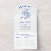ブルーオフザマーケットファーマーズマーケットブライダルシャワー オールインワン招待状 (内側)