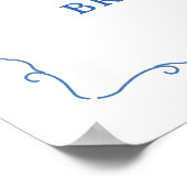 ブルーオフザマーケットブライダルシャワーウェルカムサイン ポスター (角)