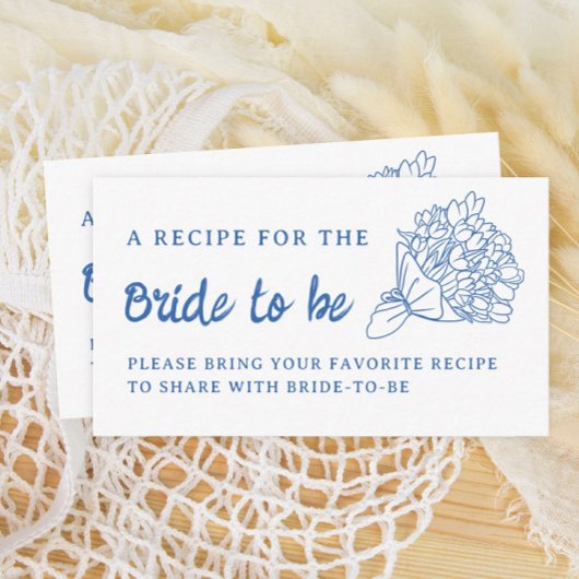 ブルーオフザマーケットブライダルシャワー共有Aレシピ エンクロージャーカード