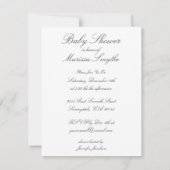 ブルーオポップ・アートのレンジベビーシャワー招待状 招待状 (裏面)