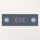 ブルーオム&マンダラピースラブヨガ ヨガマット (正面(横))