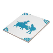 ブルーオランダキッズアンドピグデルフト タイル (側面)